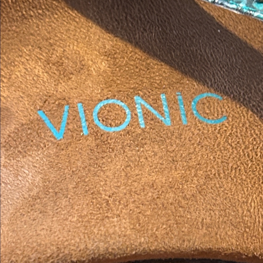 Vionic Turquoise Patterned Sandals - image 8